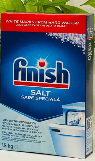 Muối rửa bát Finish salt 1.5kg dùng cho Máy rửa bát