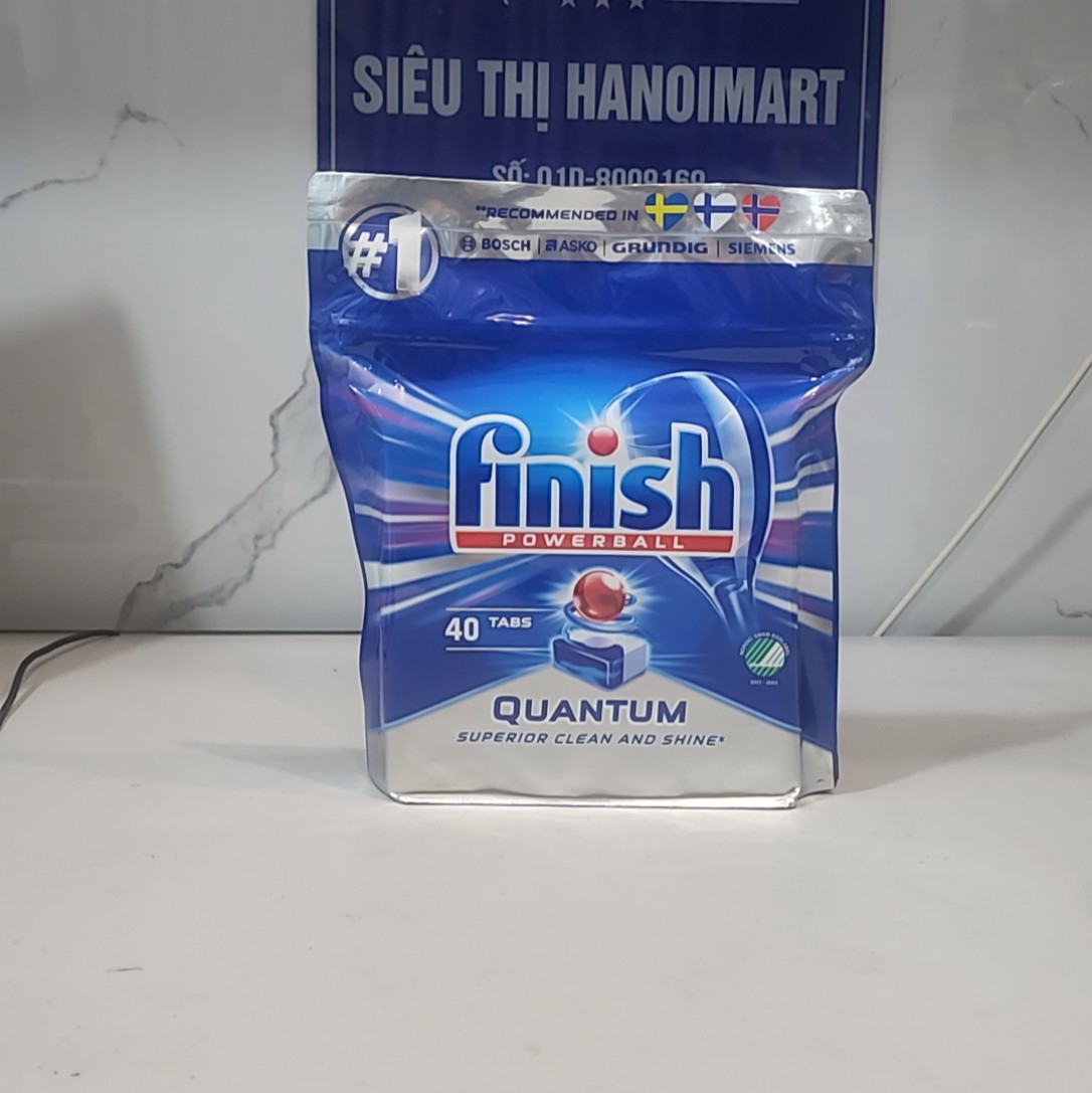 viên rửa bát finish quantum 14 in 1 túi 40 viên
