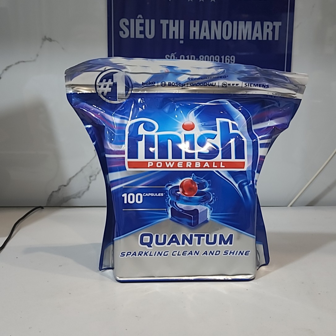 Viên rửa bát finish Quantum Max 100 viên dùng cho máy rửa bát chén