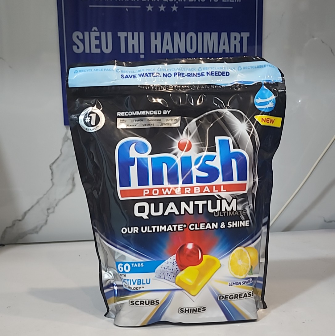 Viên rửa bát Finish cao cấp Quantum Ultimate 60 viên
